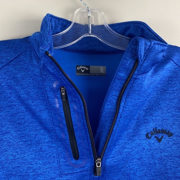 Callaway Opti-Shield 1/4 Zip Pullover- Blue Surf Size XL UPF 50 Sun Protection - Picture 8 of 15